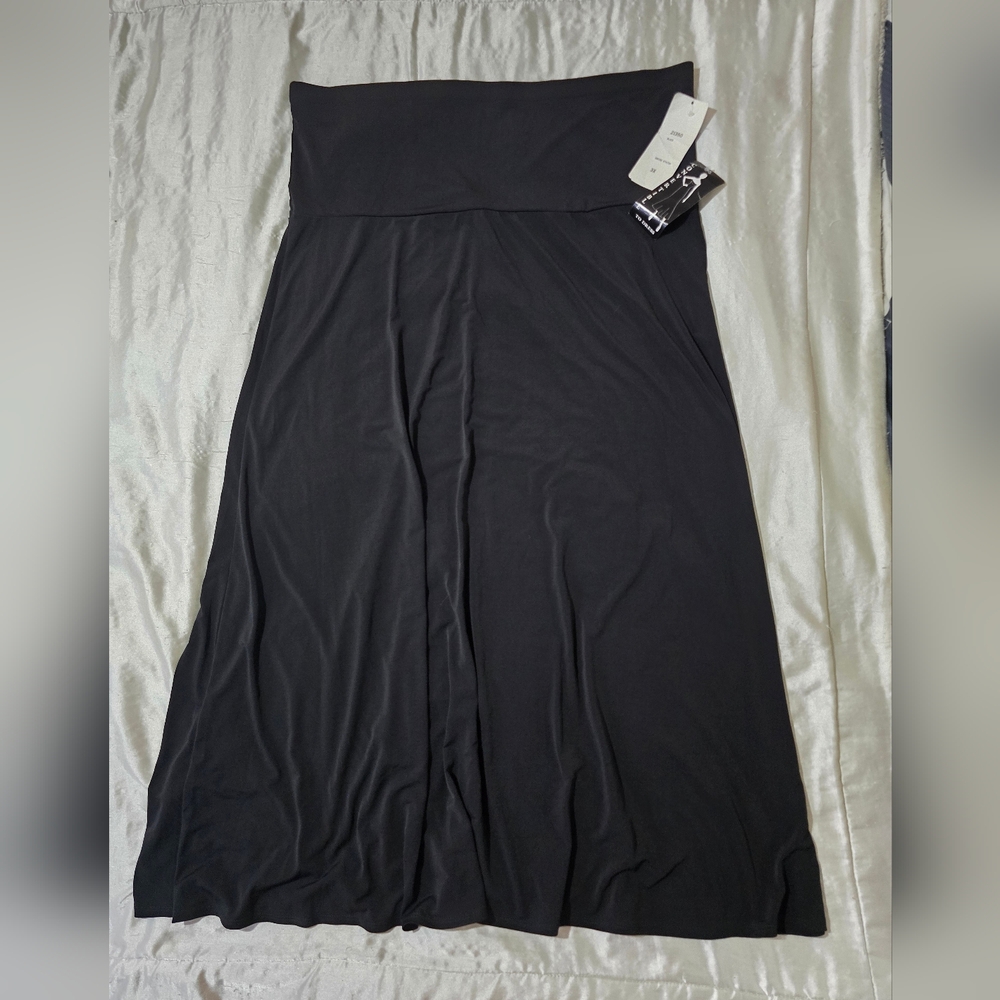 NWT aDRESSing Woman Plus Size Black Convertible Maxi Dress & Skirt Size 3X